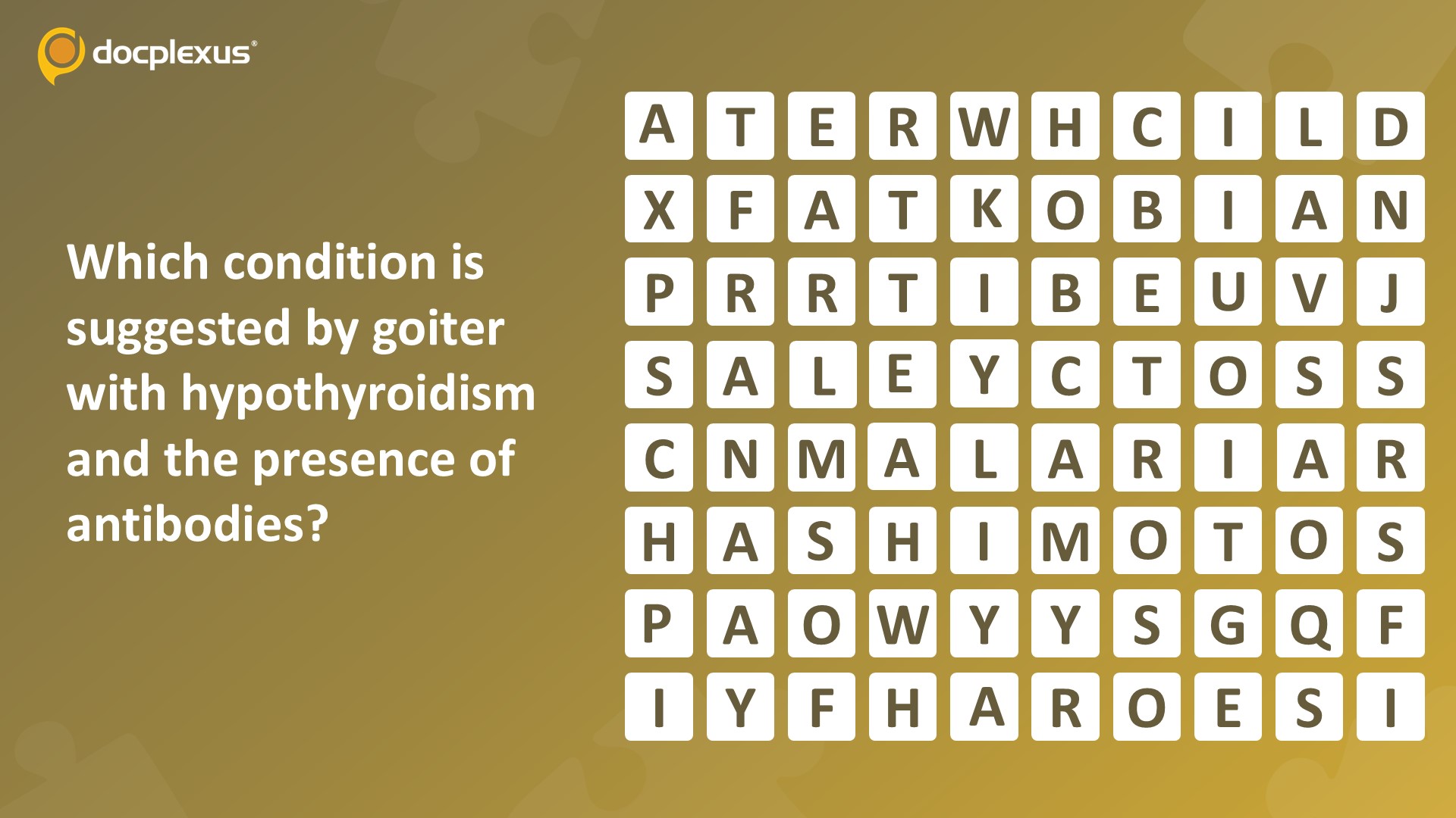 Identify the Condition Suggested by Goiter with Hypothyroidism and the Presence of Antibodies
