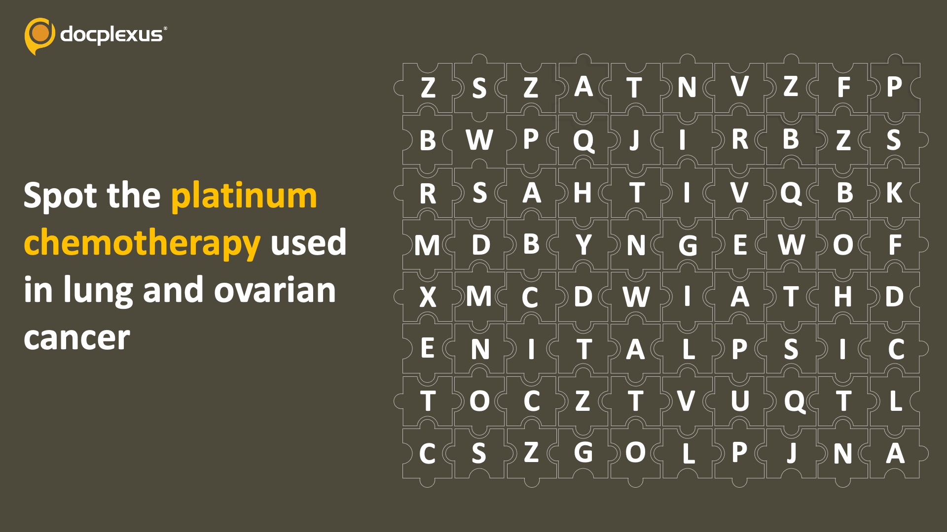 Can You Identify the Platinum Chemotherapy Used in Lung and Ovarian Cancer?