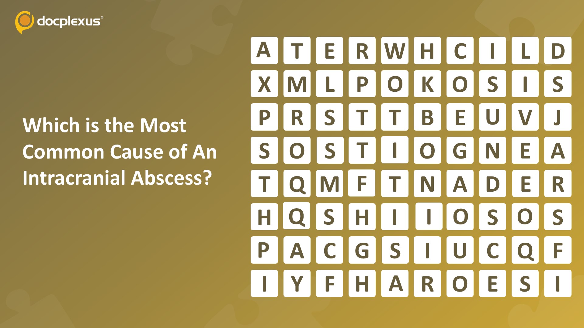 Identify the Most Common Cause of an Intracranial Abscess