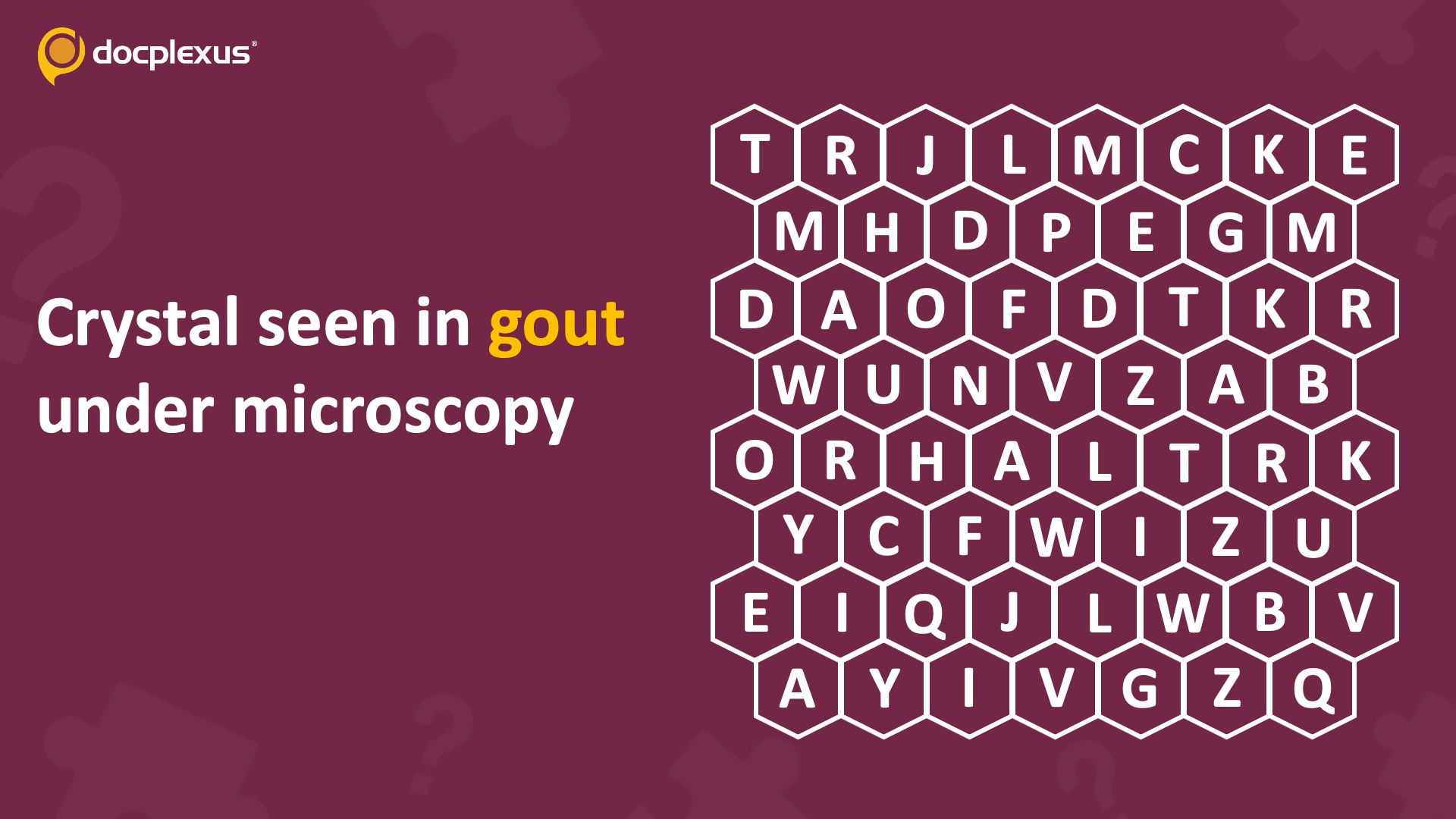 Spot the Gout Crystal