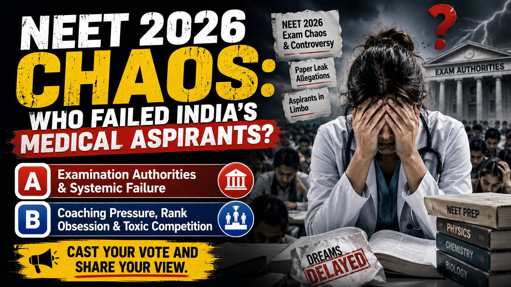 NEET 2026 Chaos: Who Failed India’s Medical Aspirants?