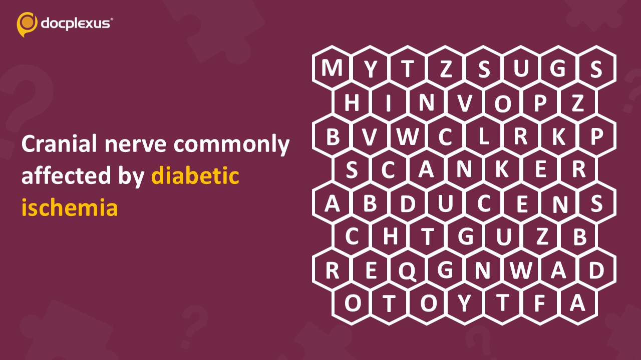 Spot the Cranial Nerve Struck by Diabetic Ischemia