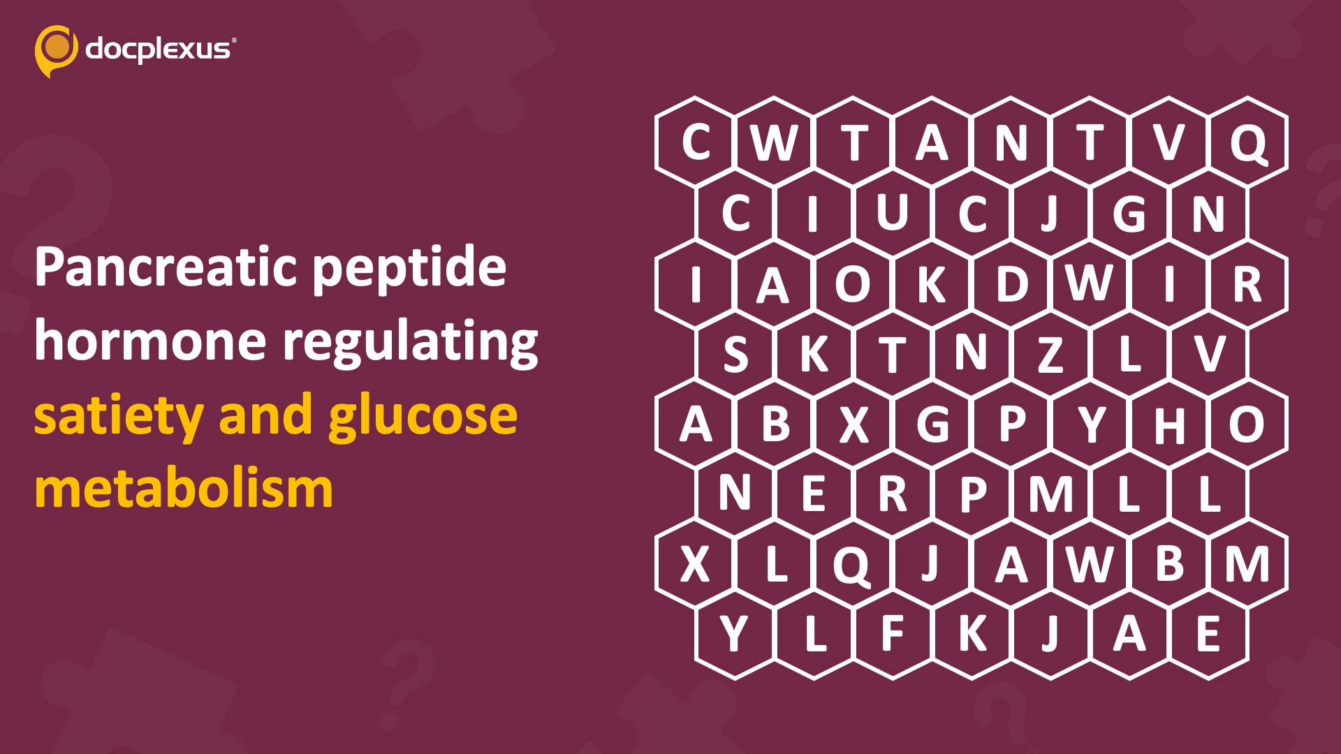 Identify the Pancreatic Hormone Involved in Glucose Metabolism and Satiety