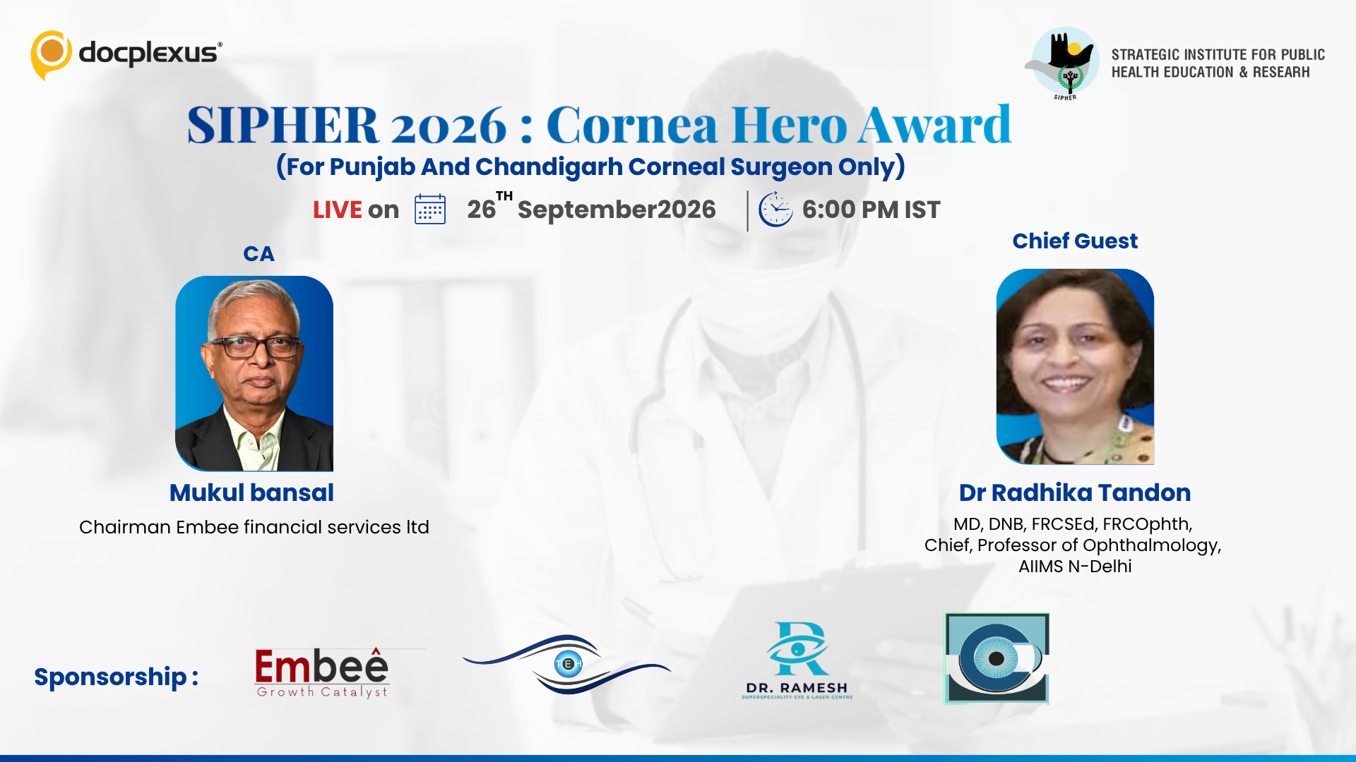 SIPHER 2026: Cornea Hero Award